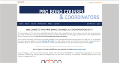 Desktop Screenshot of probonocounsel.org